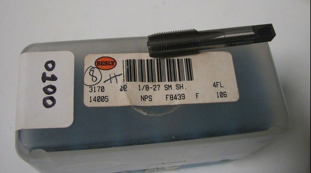 2 Bendix Besly Tap 1/8 - 27 SM SH 4 Flutes NPS F8439 F 106 Brand New Made In USA