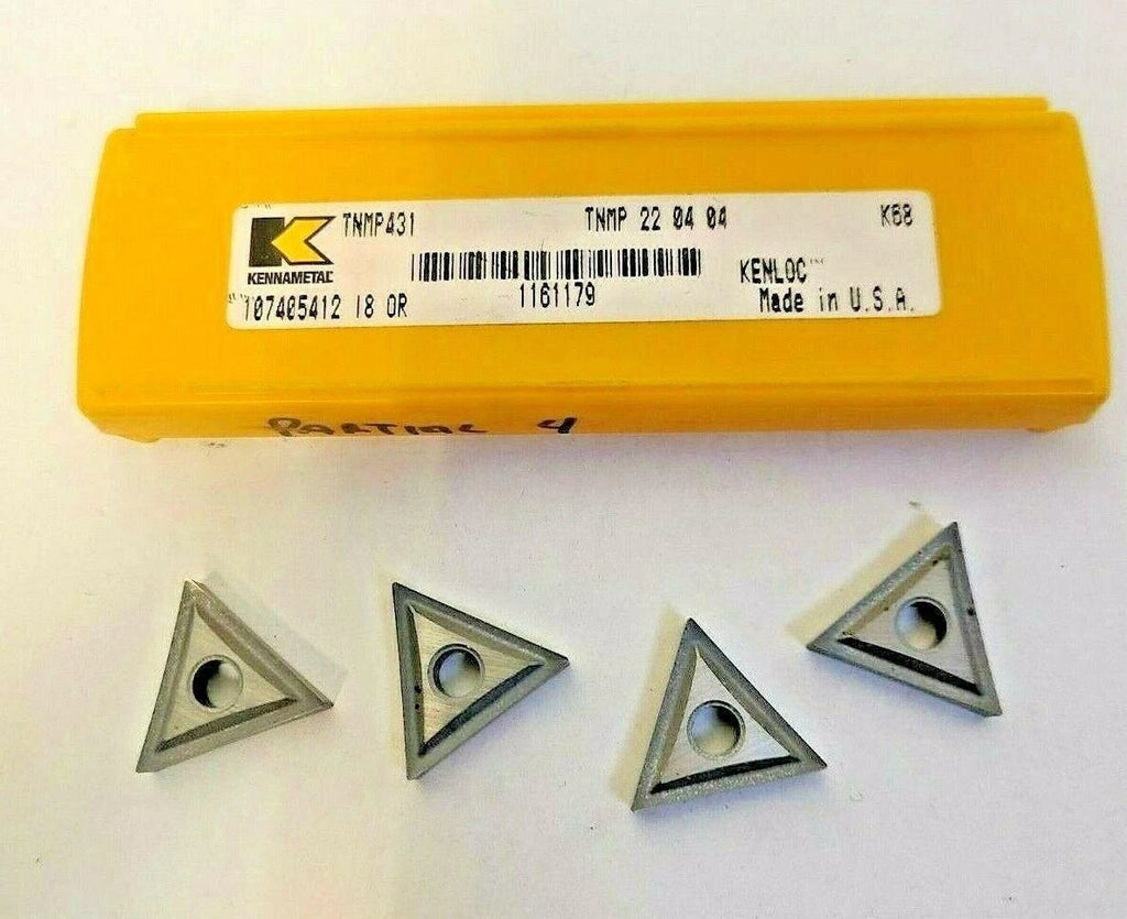KENNAMETAL 4 Pcs TNMP 431 K68 Carbide Inserts Turning Lathe 22 04 04 New