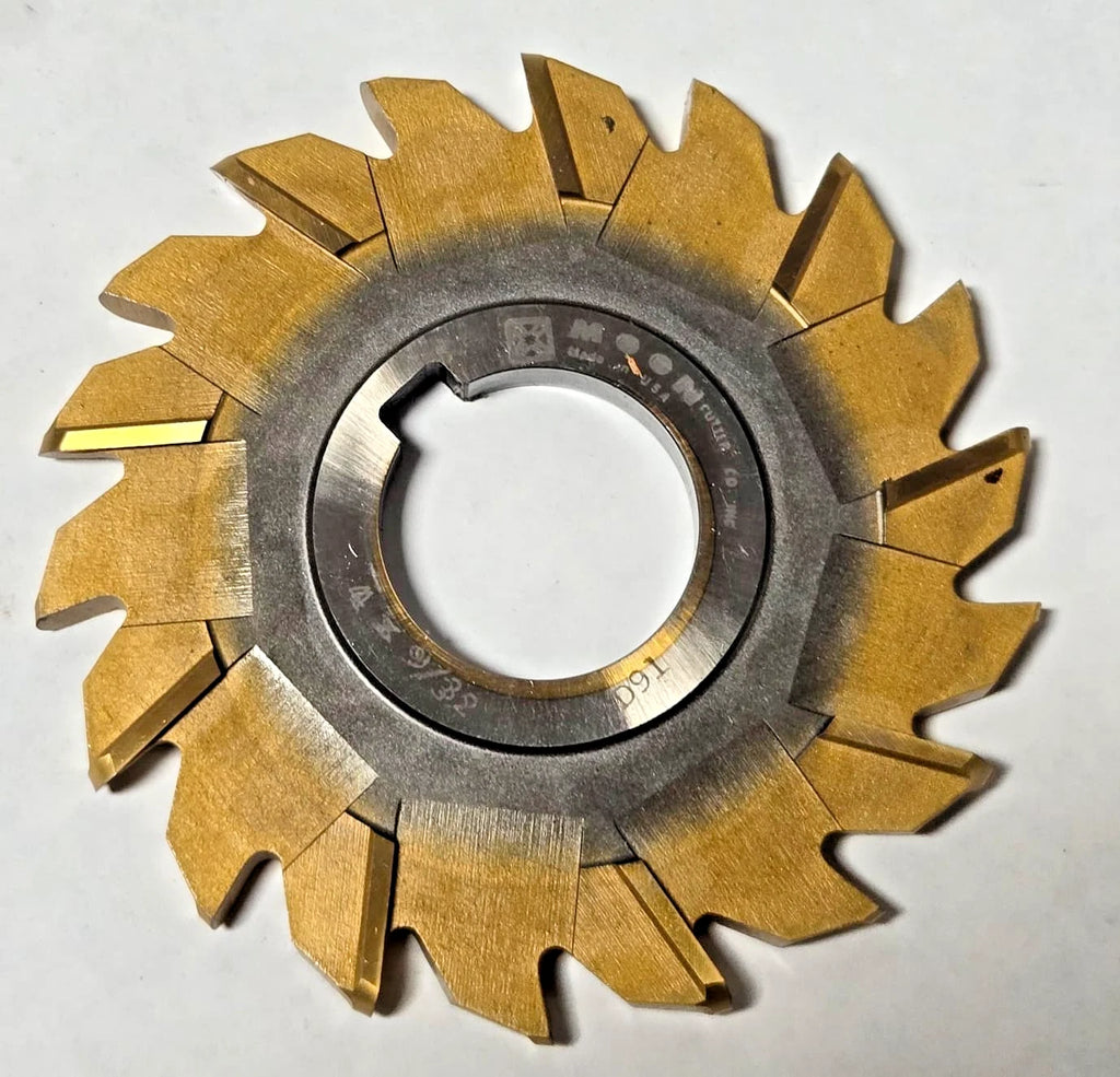 Moon Milling Cutter 4" x 9/32 HIGH SPEED STEEL HSS resharpened