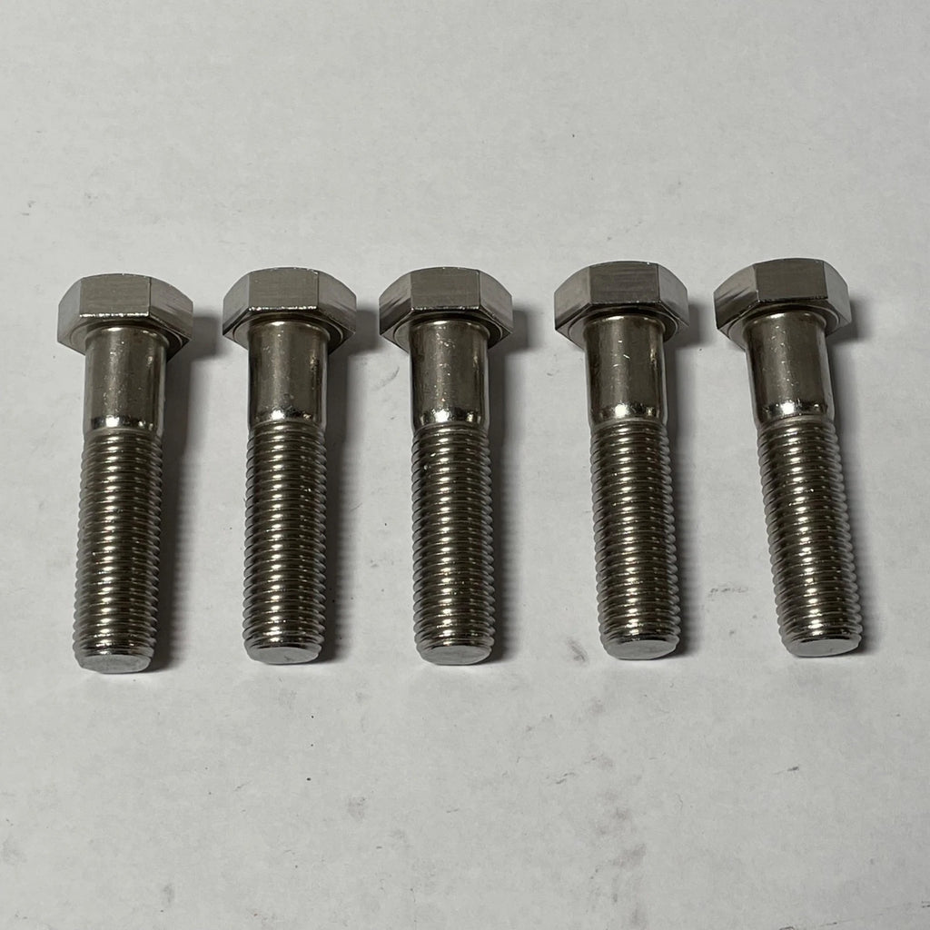 7/8-9 x 3-1/2" Stainless Steel Bolts THE F593D Hex Head Lot of 5