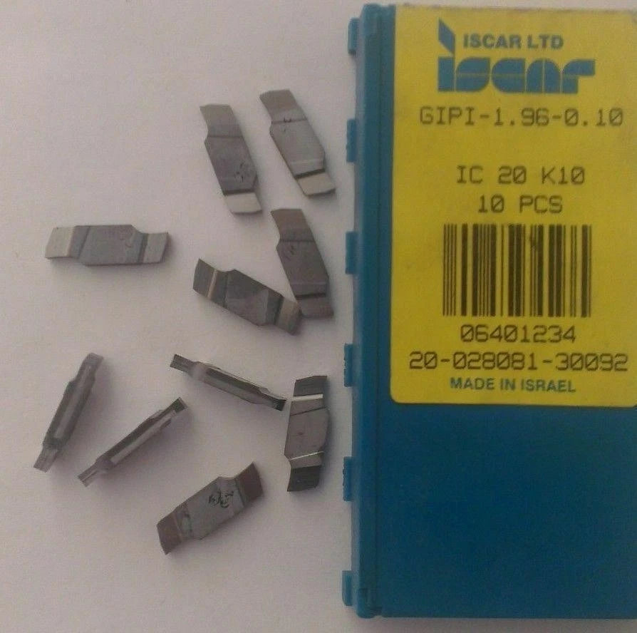 ISCAR GIPI 1.96-0.10 Carbide Inserts IC 20 K10 Grooving 10 Pcs Lathe Cut-Off New