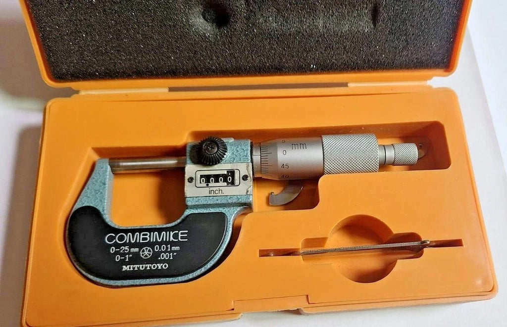 Mitutoyo 159-101 Combimike Counter Micrometer 0-1"/0-25mm Japan M830-25-1