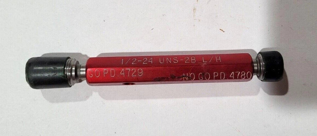 1/2-24 UNS-2B L/H GO & NO GO Thread Plug Gages GO P.D. .4729 & NOGO PD .4780
