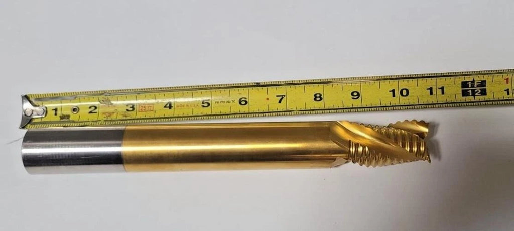 Hanita 3 Flute Rougher Long EndMill HSS M-7 Sharpen 1-1/4 Resize 1-1/8 x 10-1/4