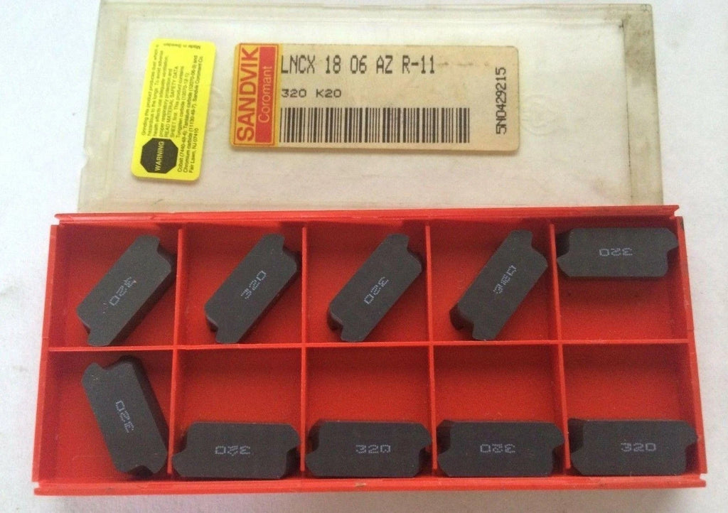 SANDVIK Coromant LNCX 18 06 AZ R-11 320 Grooving Lathe Mill Carbide 10 Inserts