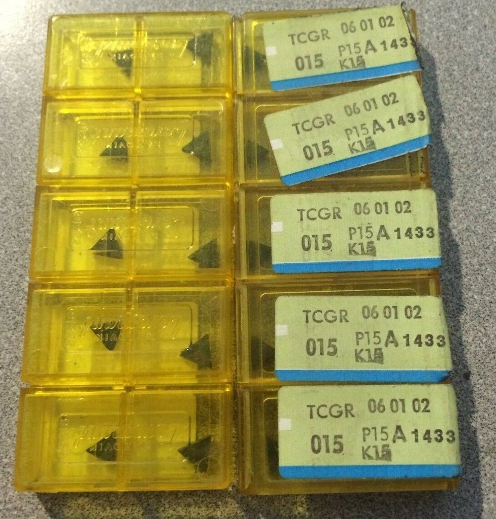 SANDVIK Coromant TCGR 06 01 02 015 P15 K15 Lathe Carbide Inserts 10 Pcs Mill New