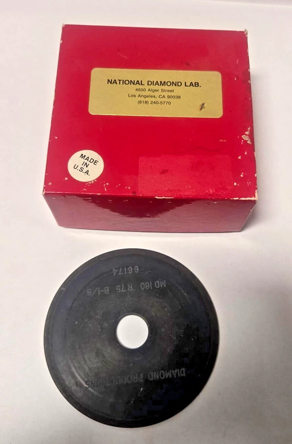 National Diamond Productions USA Grinding Wheel MD 180 R 75 B-1/8 66174