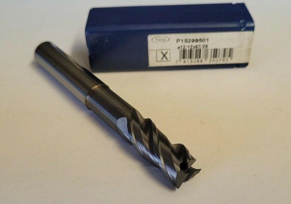 Fraisa P15299501 3 Flute 12mm 26mm LOC 97mm OAL Solid Carbide End Mill New