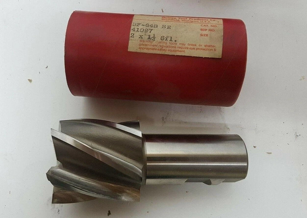 QUINCO TOOL PRODUCTS HSS End Mill 2" x 1-1/4 Shank 6 Flutes New SF-64B SE 41097