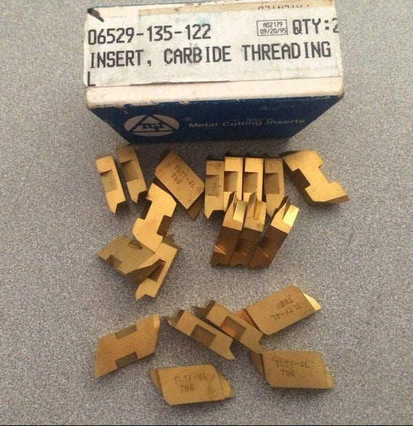 TGI USA Made TLTF 4L TN6 Lathe Grooving Carbide Inserts 20 Pcs Gold New Tools