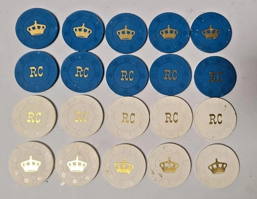 Lot of 20 Vintage R & C Chip Casino Chip RC FREE SHIPPING