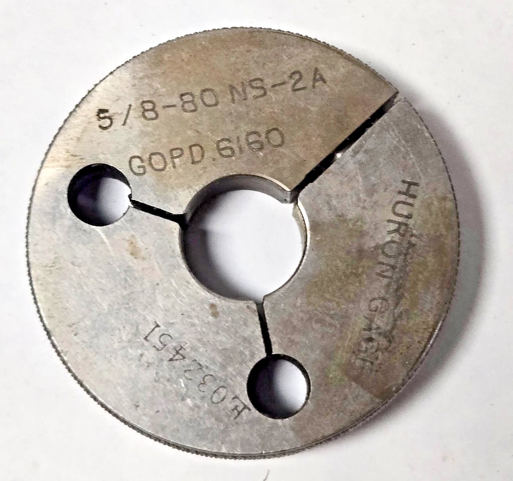 Gauge BORE RING 5/8-80 NS-2A GO PD .6160 Thread Plug Gage