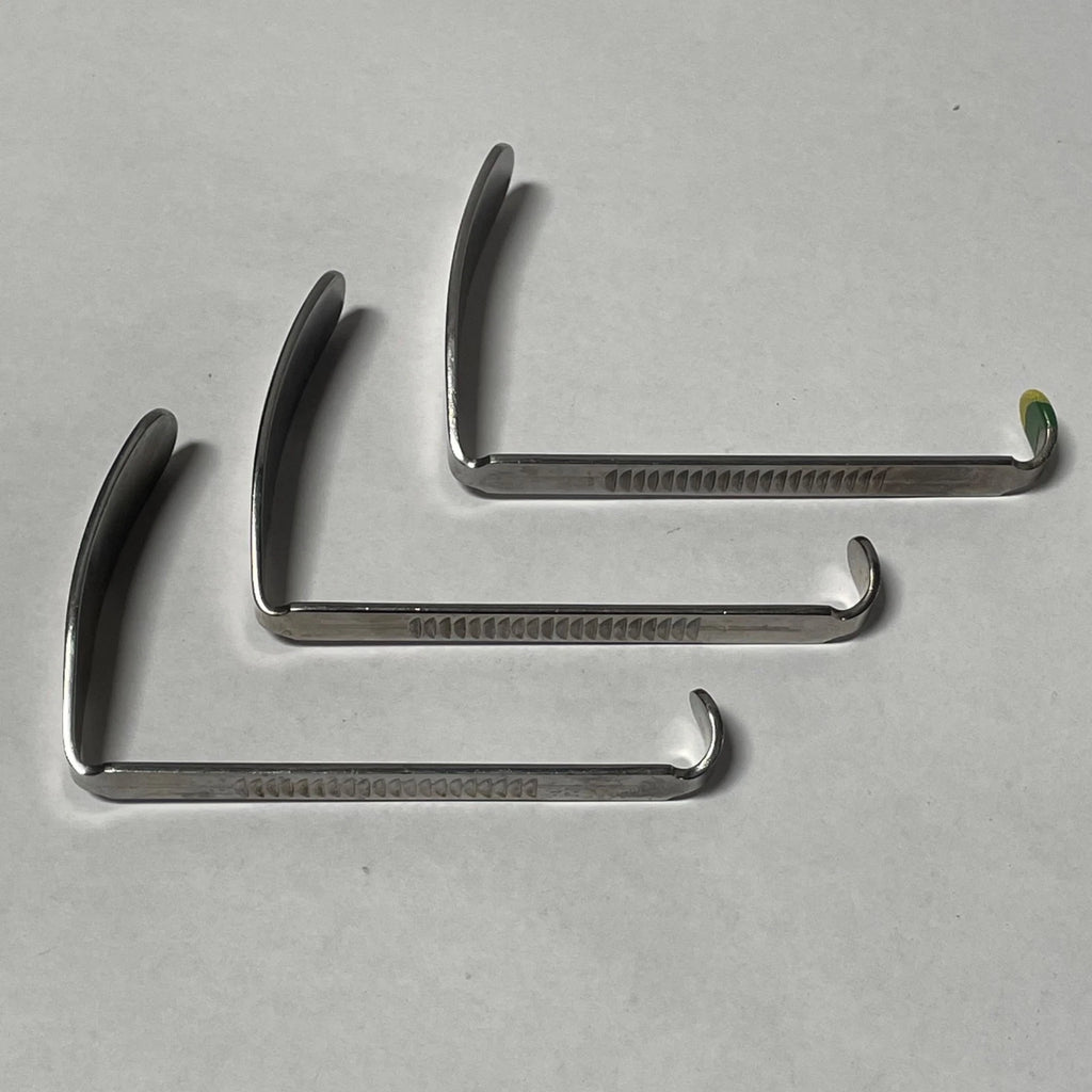 Lot of 3 Lawton Stainless 2 Davis Mouth Gag Medical Dental Surgery Tool