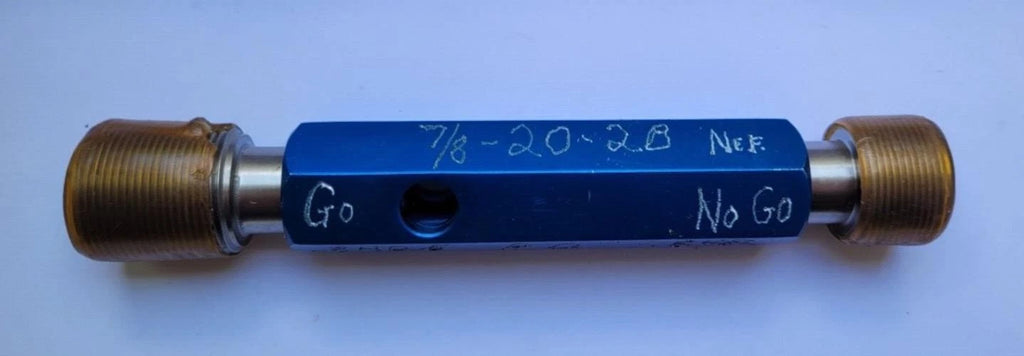 7/8-20 NEF 2B GO & NO GO Thread Plug Gage GO P.D. .8425 & NOGO P.D. .8482