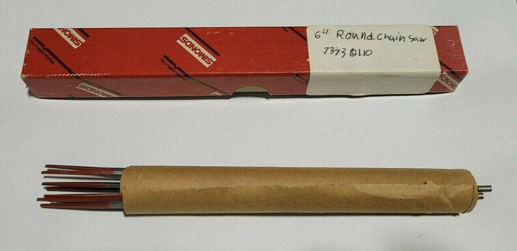 8 Pcs Simonds 6" x 1/8 Round Chain Saw Files 73-730110 NS 09391 New