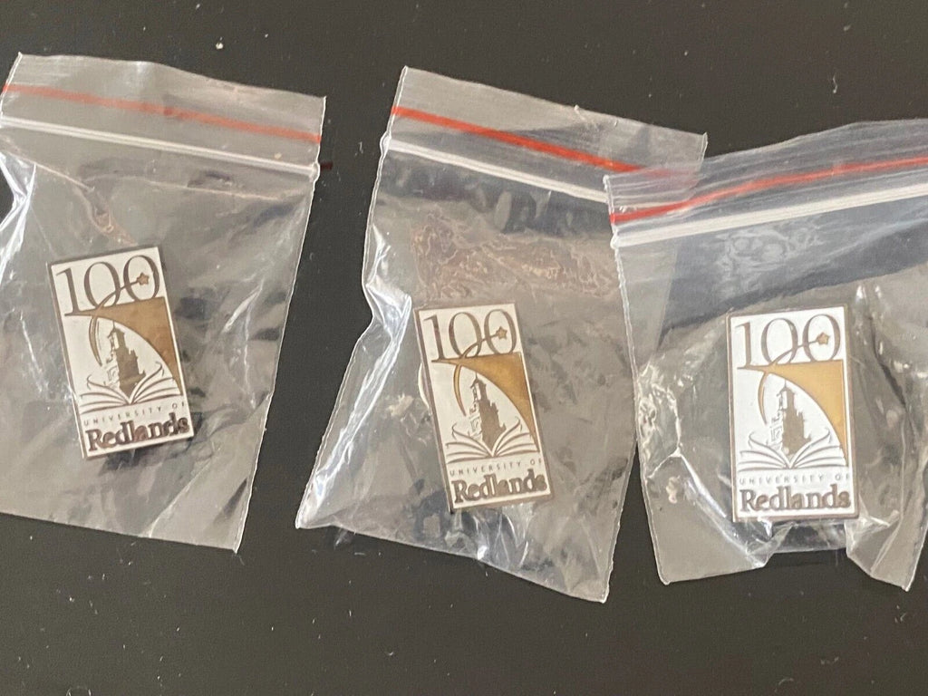 Lot of 3 Pins Badges Lapel Collection 100 Years University Of Redlands