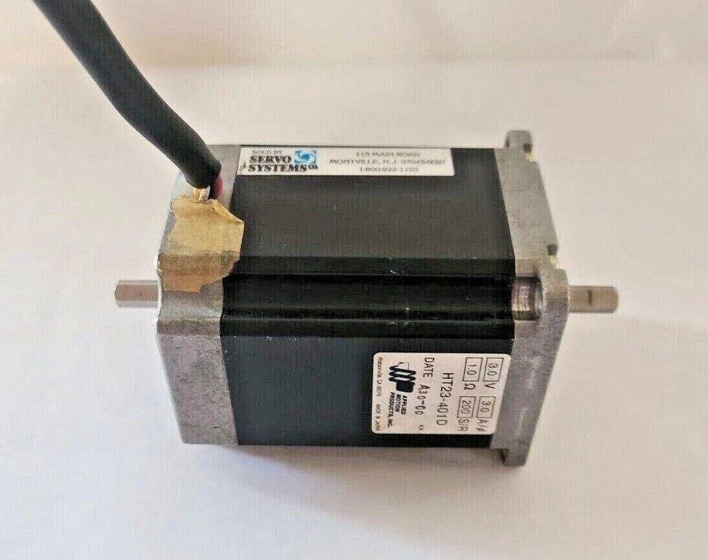 APPLIED MOTION PRODUCTS HT23-401D STEPPER MOTOR DOUBLE SHAFT 3.0V 3.0A 200 S/R