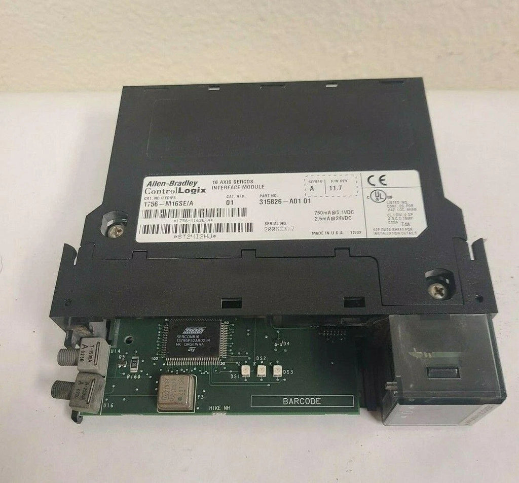 Allen Bradley ControlLogix Module 1756-M16SE /A 01 SERCOS INTERFACE Servo
