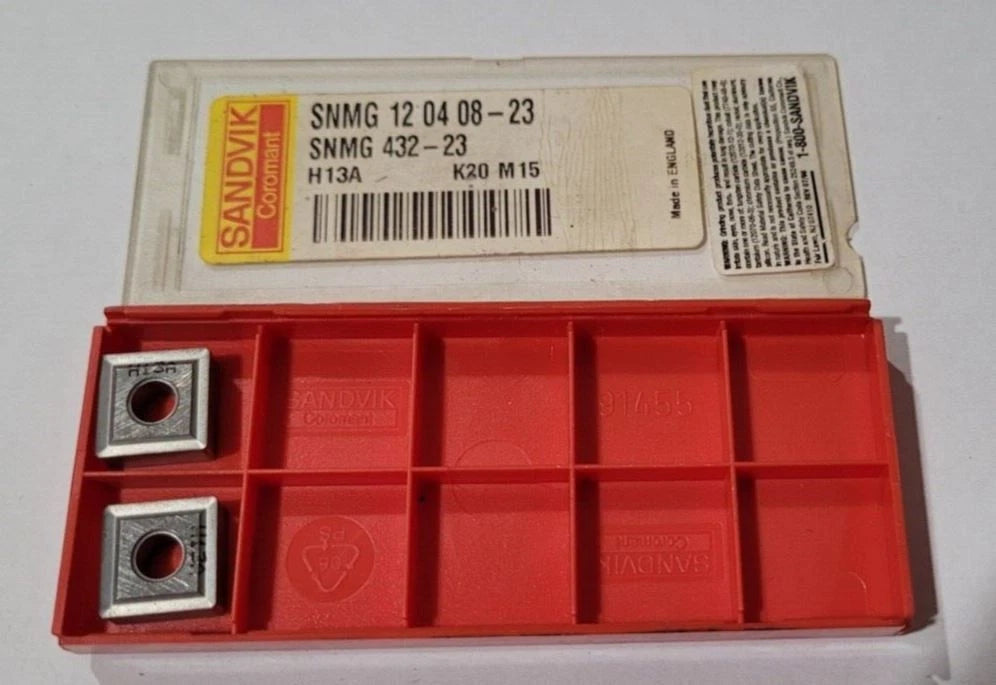 2 Pcs SANDVIK Coromant SNMG 432-23 H13A K20 M15 SNMG 12 04 08-23 Carbide Inserts