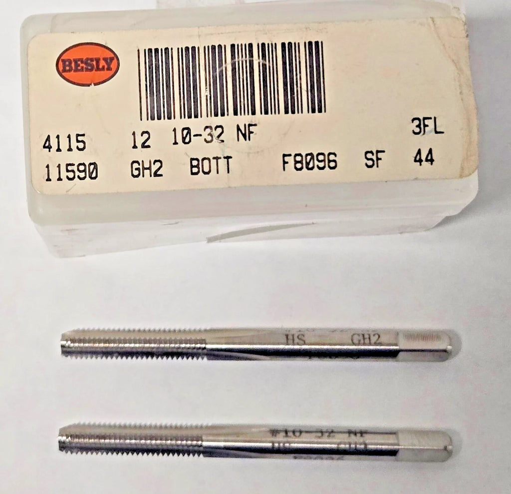 Lot of 2 Besly Tap 10-32 NF GH2 Bott 3 FL Brand New USA Made