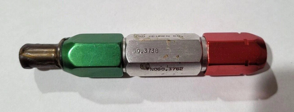 Van Keuren Co. GO & NO Thread Plug Gage GO P.D. .3738 & NOGO P.D. .3762