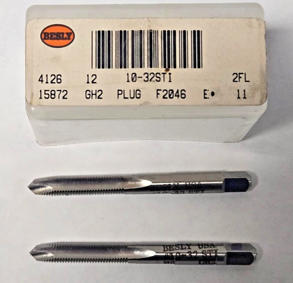 Lot of 2 Besly Tap 10-32 STI GH2 Plug 2 FL Brand New USA Made