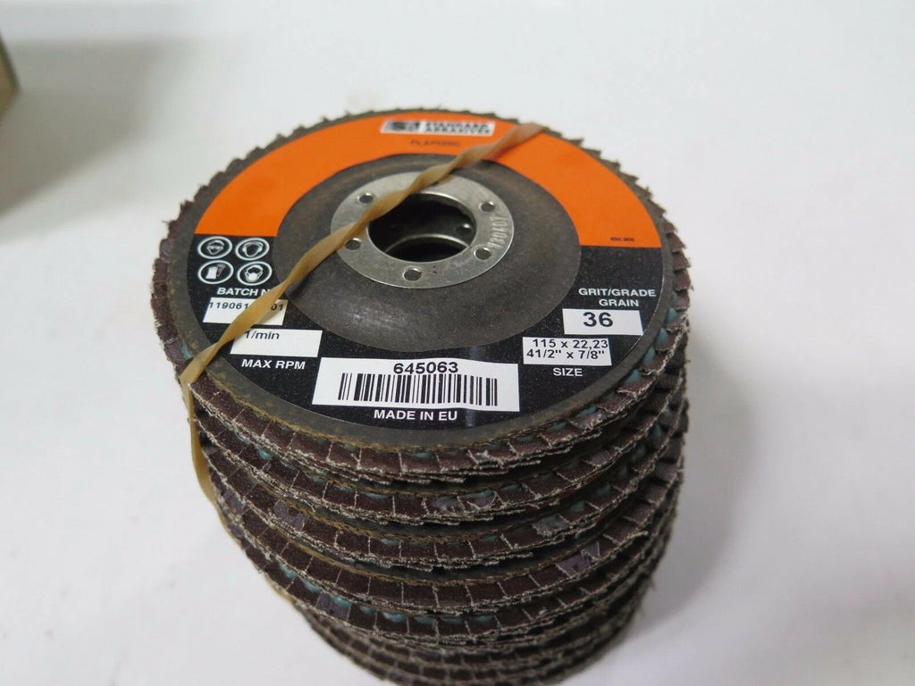 Standard Abrasives 645063 Flap Discs Qty 10 TY-29 4-1/2 x 7/8 36 Z/A Brand New
