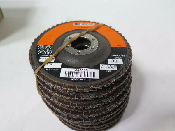Standard Abrasives 645063 Flap Discs Qty 10 TY-29 4-1/2 x 7/8 36 Z/A Brand New