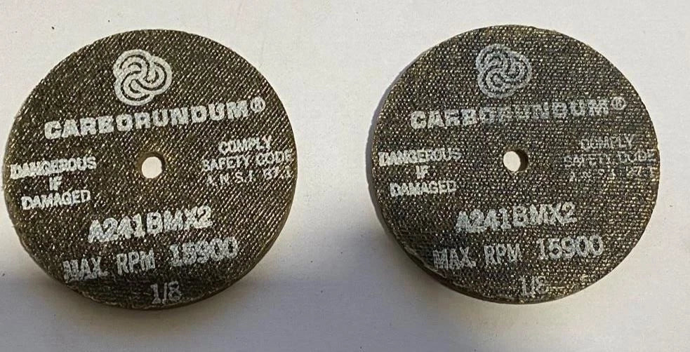 Lot of 2 Abrasive Cut Off Wheel 3 x 1/8 x 1/4 15,900 RPM Carborundum