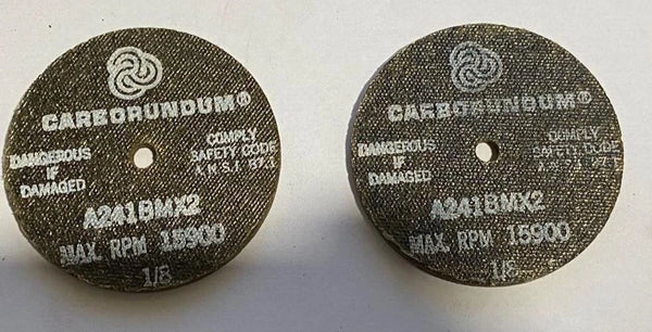 Lot of 2 Abrasive Cut Off Wheel 3 x 1/8 x 1/4 15,900 RPM Carborundum