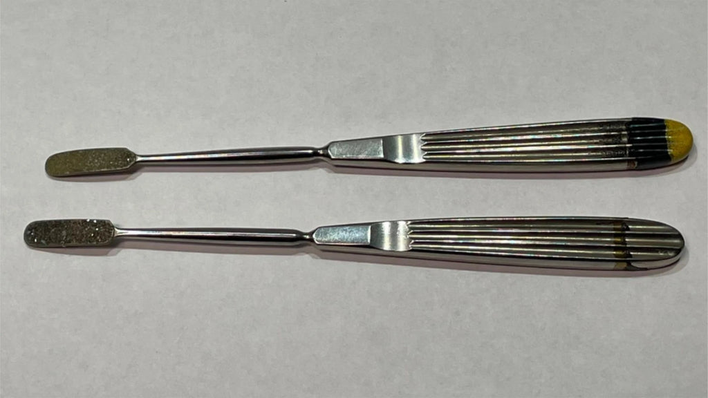 Lot of 2 Curved Diamond Bone Rasp Unbranded C M (probably V. Mueller)