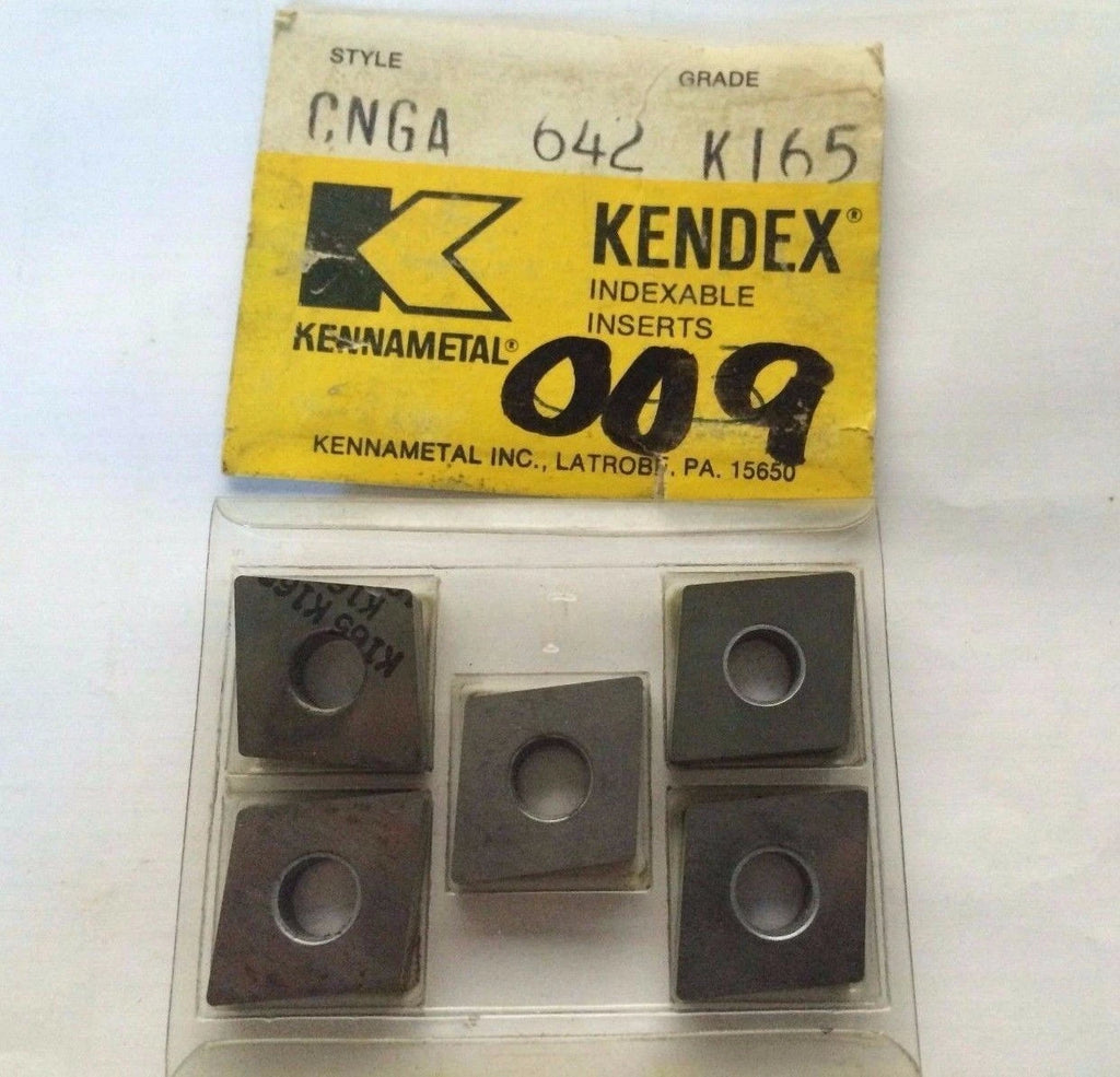 5 Pcs KENNAMETAL KENDEX CNGA 642 K165 Lathe Mill Carbide Inserts New Tools