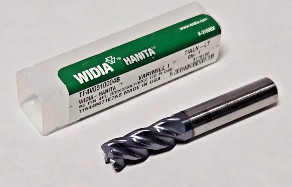 New 3/8" Hanita Varimill Solid Carbide End Mill CNC 4 Flute TF4V0510004B Tool