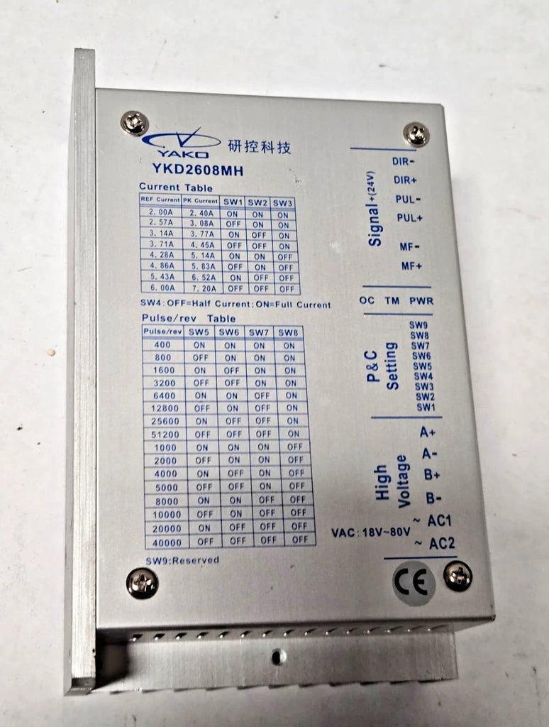 Yako YKD2608MH Stepper Motor Drive 2 Phase 6A 18-80V DC