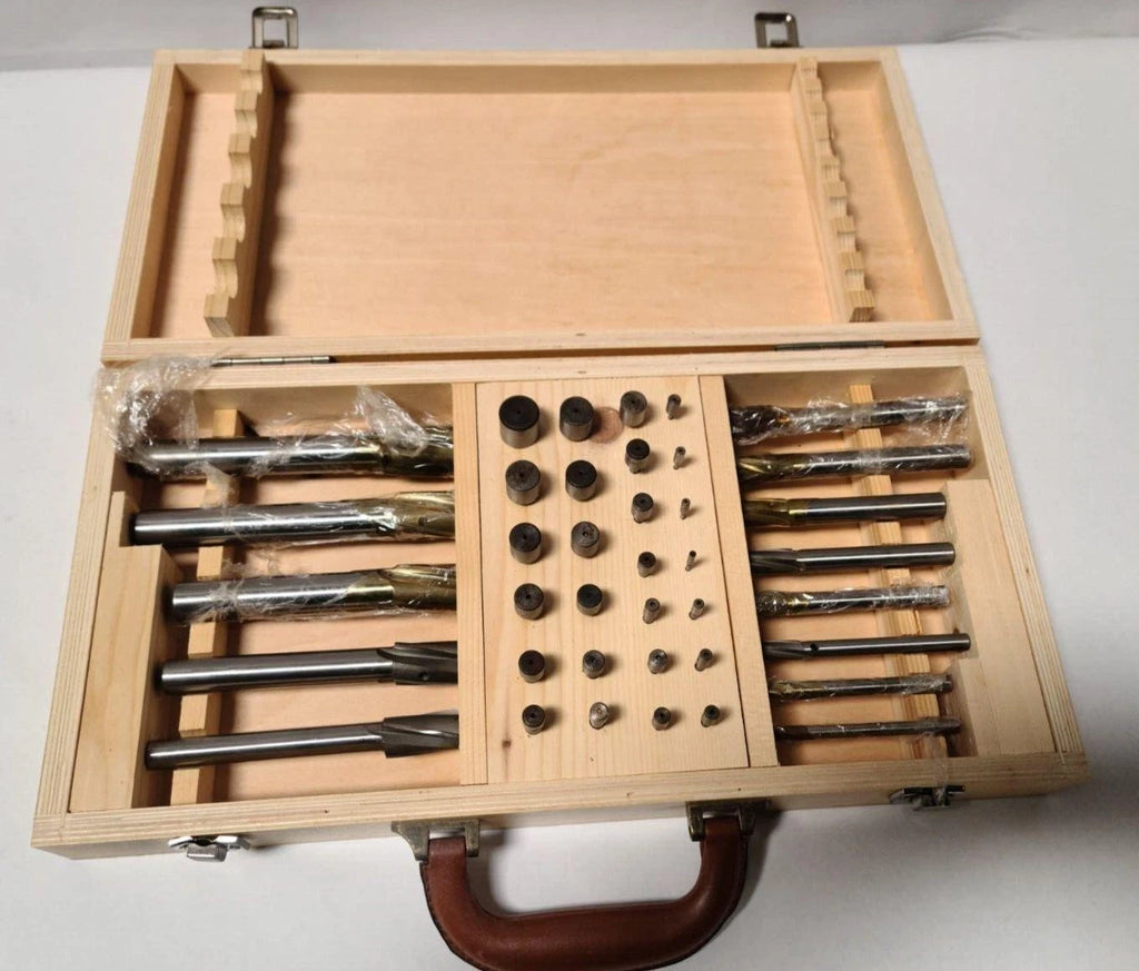 HSS High Speed Steel 13 Pcs Adjustable Reamer Set Wooden Box .250 to 1"