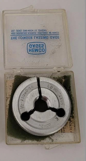 1/2-13 UNC-3A NO GO Thread Ring Gage NOTGO LO P.D. .4463