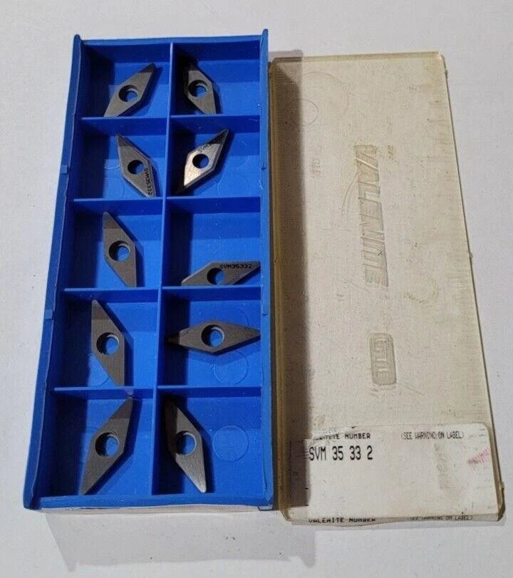 10 Pcs Valenite SVM 35 33 2 Carbide Inserts SVM35332