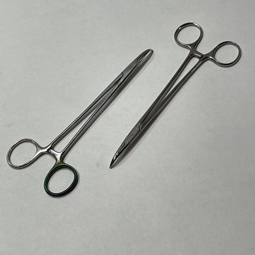 Lot of 2 Lawton Stainless Germany Medical Surgery Vet Needle Jaw Curved 7-1/4"