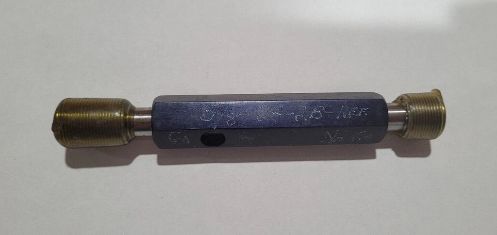 5/8-24 2B NER GO & NO GO Thread Plug Gage GO P.D. .5979 & NOGO PD .6031