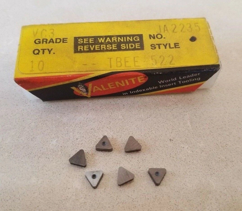 Valenite VC3 JA 2235 TBEE 522 Lathe Carbide Inserts 6 Pcs Tools New
