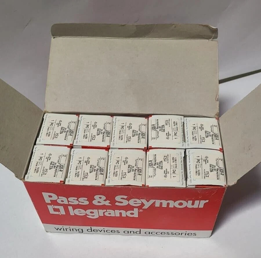 Lot of 10 Pcs LEGRAND L620-R 20A PASS & SEYMOUR TURNLOCK RECEPTACLE