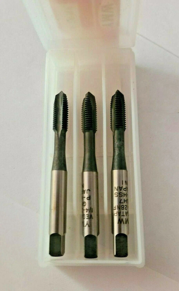 3 Pcs New YMW HSS Taps Ground Thread Japan 1/4-28NF GH7 3F P 85574