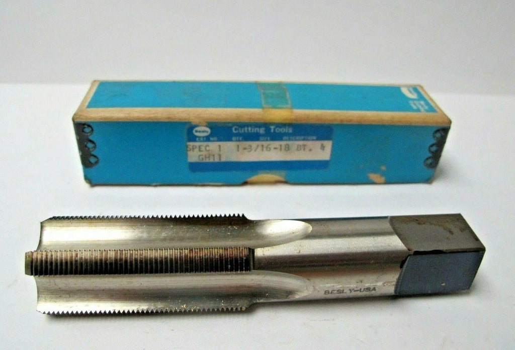 1 Besly Tap 1- 3/16 - 18 NEF 4 Flutes GH11 BT4 Brand New Made in USA