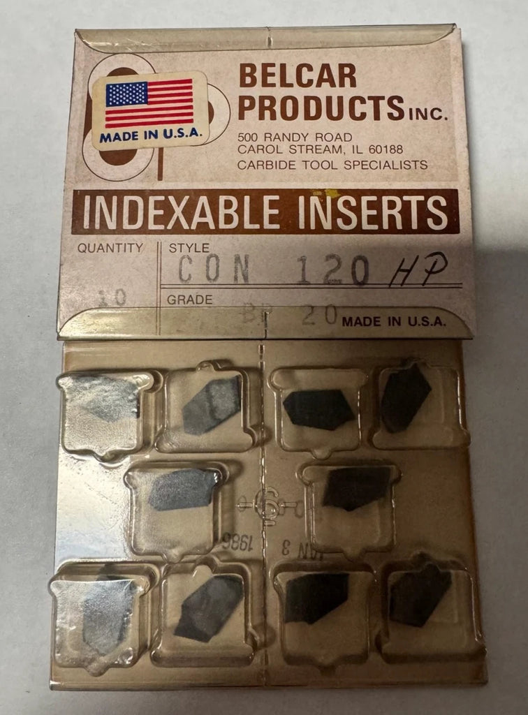 Belcar Products Indexable CON 120 HP 20 Cut off Carbide Grooving Inserts 10 Pcs
