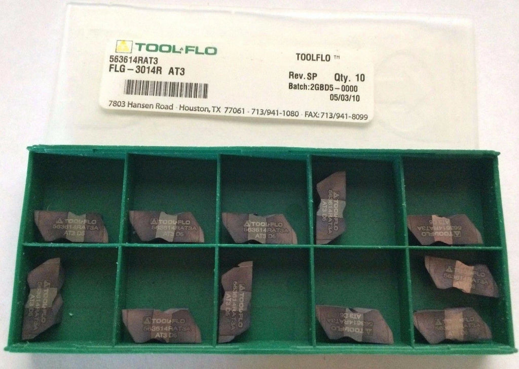 11 Pcs Tool Flo FLG 3014R AT3 Lathe Grooving Carbide Inserts New Tool Tools