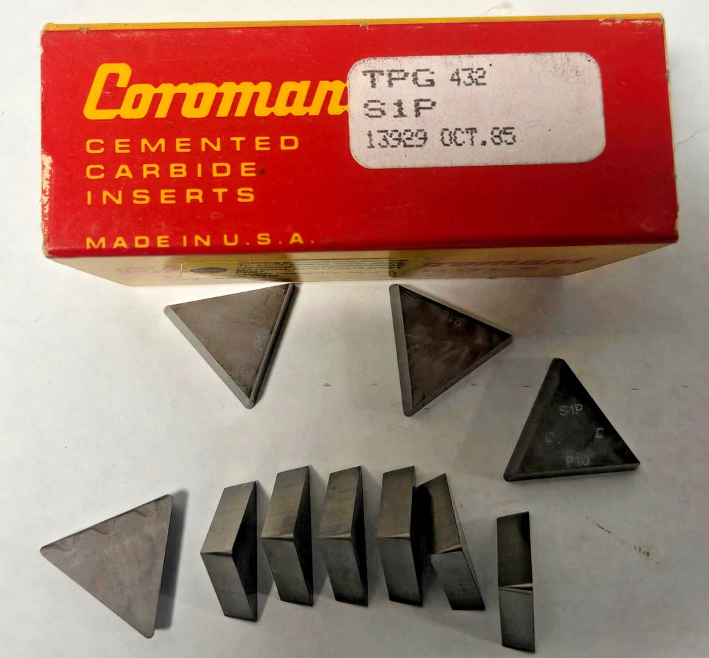 SANDVIK Coromant TPG 432 S1P Lathe Carbide Inserts 10 Pcs New