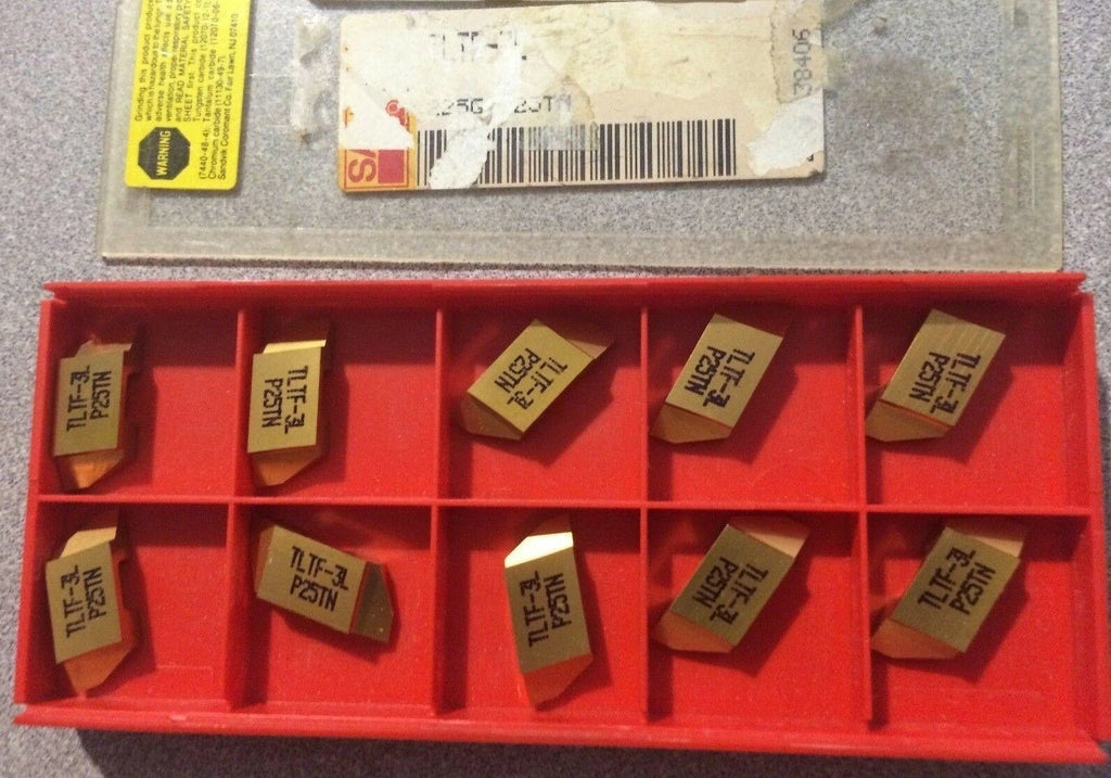 SANDVIK Coromant TLTF 3L 225G P25TN Lathe Grooving Carbide 10 Inserts Gold