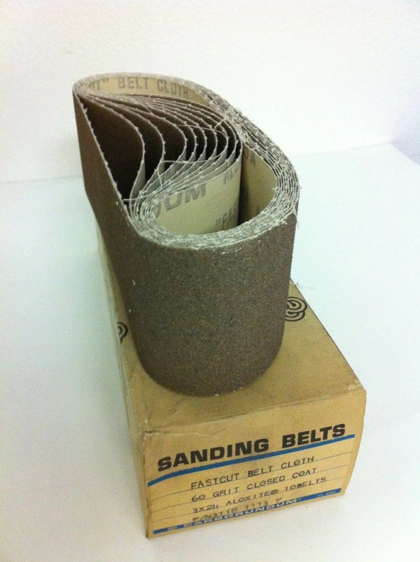 Carborundum Abrasives 10 Aloxite Belts Fastcut Industrial Cloth 120 Grit 3"x24"