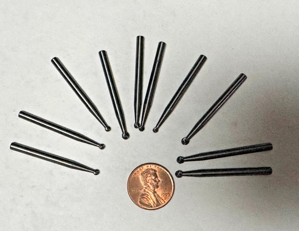 Solid Tungsten Carbide Ball Shape Burr Engraving Watchmaker Jewelry Lathe 10 Pcs