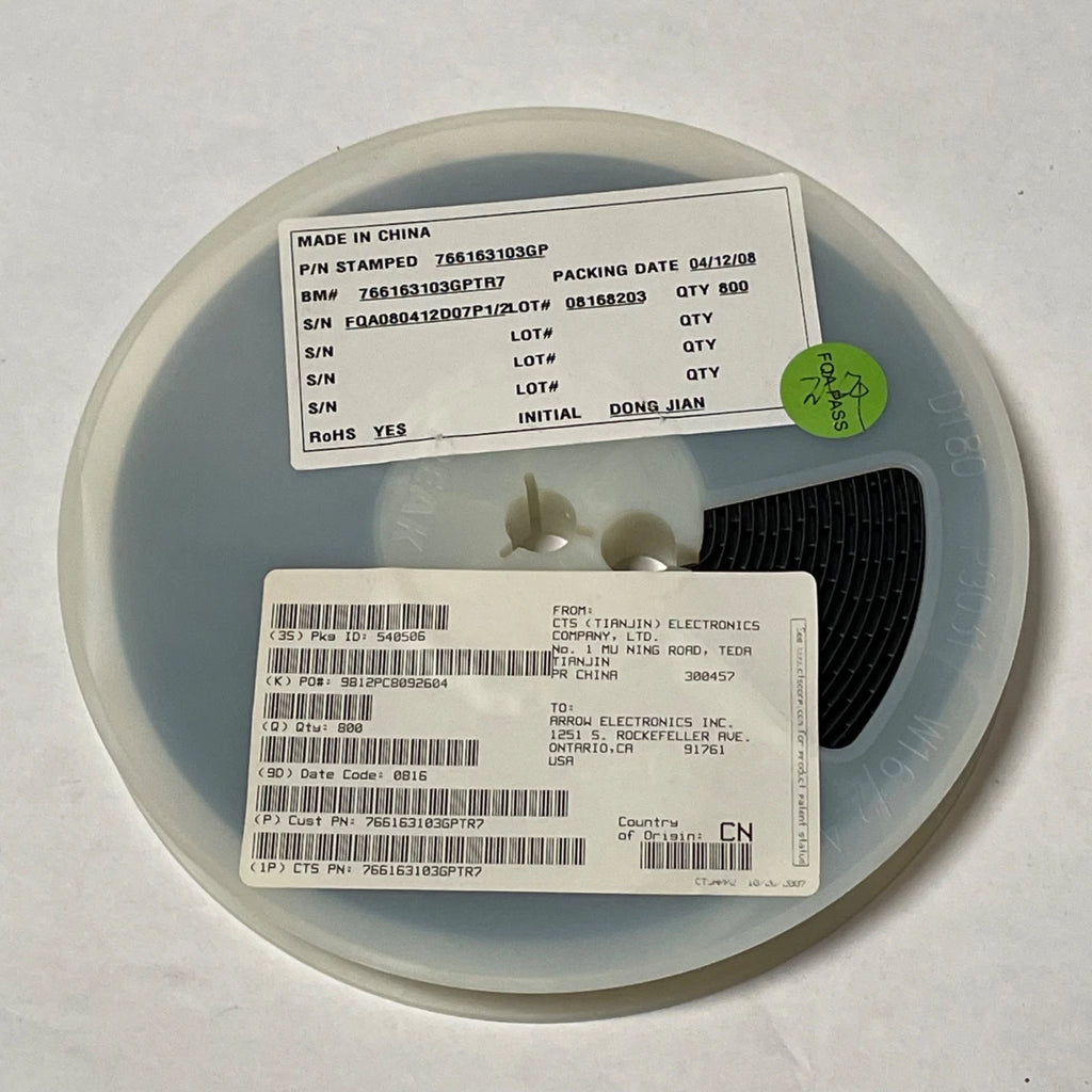 Reel of 800 CTS 766163103GPTR7 RES ARRAY 8 RES 10K OHM 16SOIC 49859-37